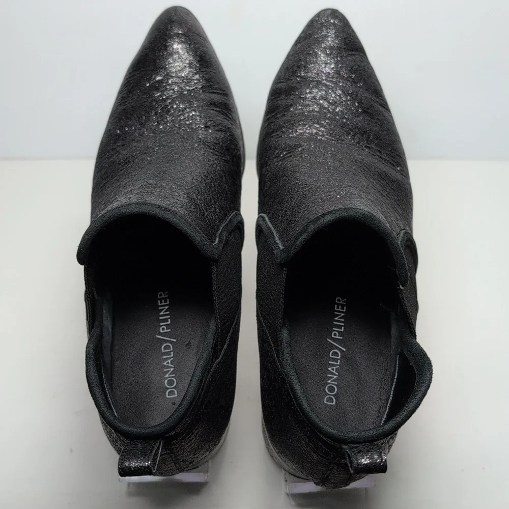 Donald Pliner Darla black glitter ankle boorie boots womans size 6.5